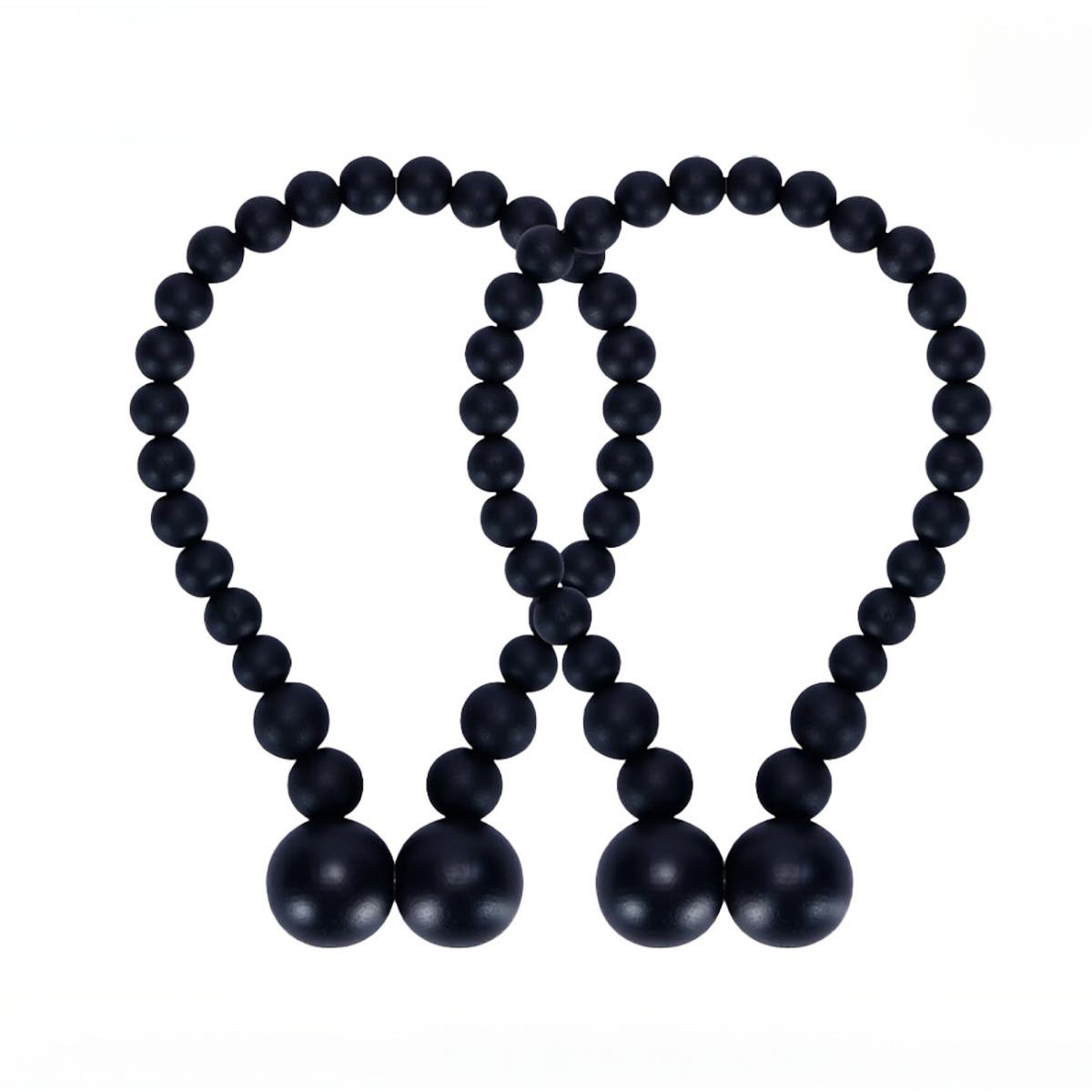 

Бусины цвета дерева, подхваты для штор в стиле бохо, магниты для штор, декор комнаты, сильные магниты, круг для подвязки штор, хлопковая веревка, 2 шт. чёрный