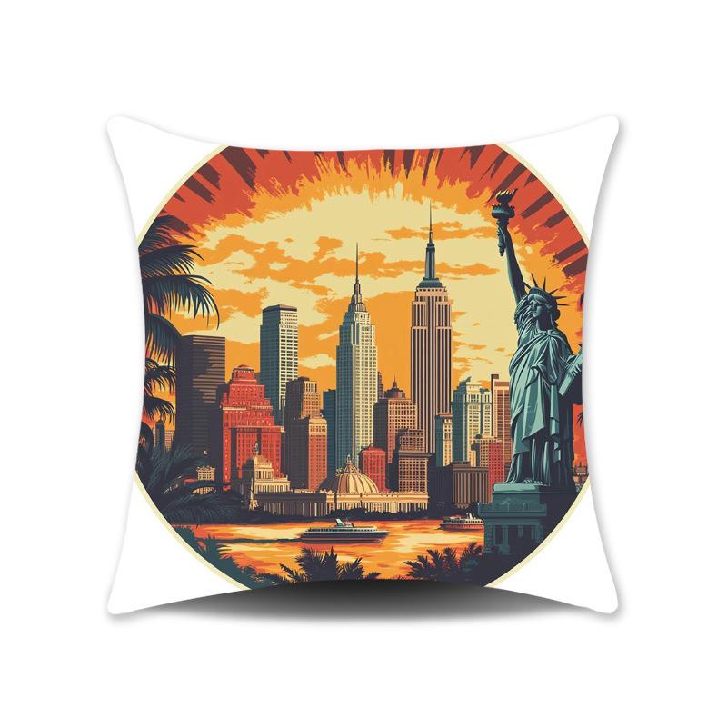 Moda Padrão Elefante Borboleta Capa de Almofada para Quarto Estampada Decoração de Casa Almofada Almofada de Sofá Capa de Almofada Presente