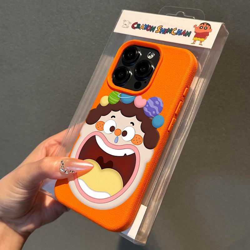 Big Face Girl für Apple 16promax/15 Handyhülle 14plus Litschi-Muster 13p Weiche Hülle 12 Sturzsicher 1