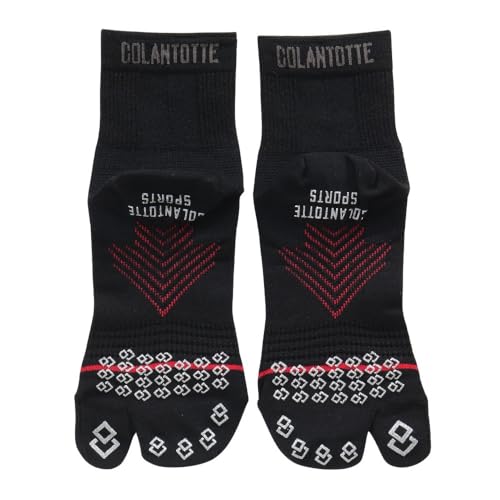 Colantotte SPORTS Run-Aid Tabi Socks, Black (90), Medium