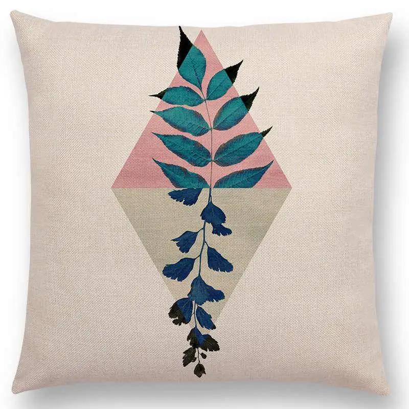 Neuestes Design Verfügbar Geometrische Texturen Grafischer Minimalismus Drucke Magischer Wald Kissenbezug