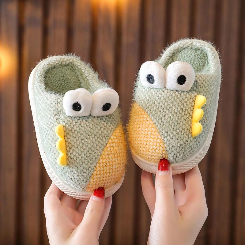 Kinder Cartoon Winterschuhe - Rutschfeste Hausschuhe für Jungen & Mädchen mit Samt, Eltern-Kind-Passform