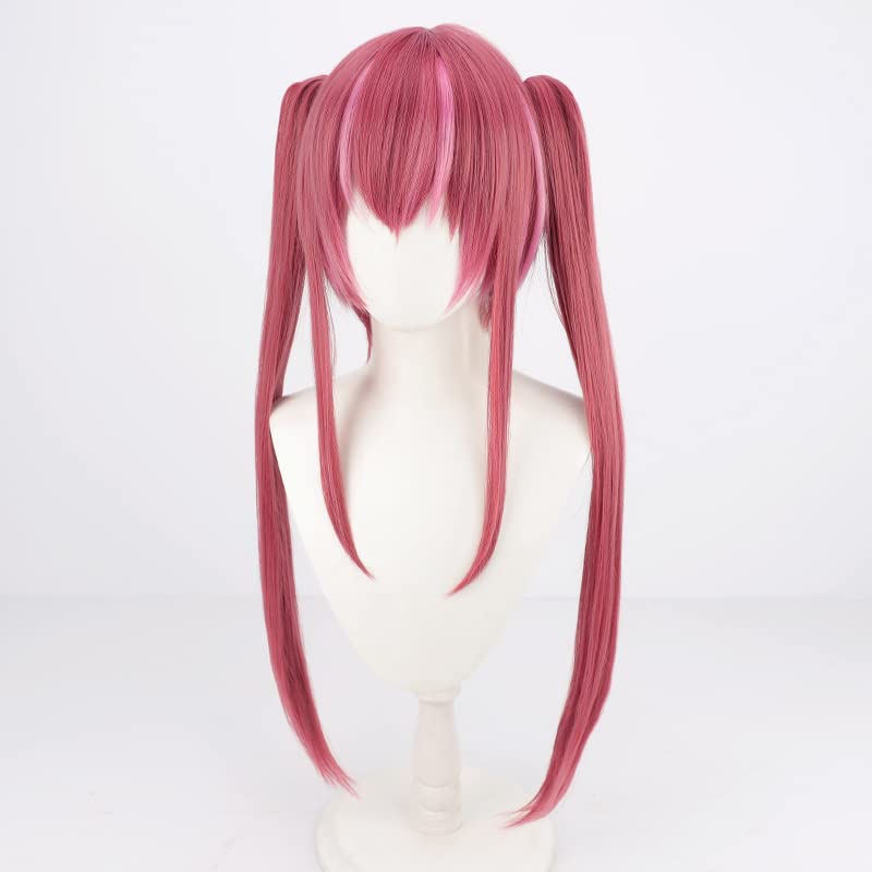 Muyu Amagase Cosplay Wig, Red and Pink Mix, Heat-Resistant, Perfect for Cosplay, Photoshoots, and Festivals