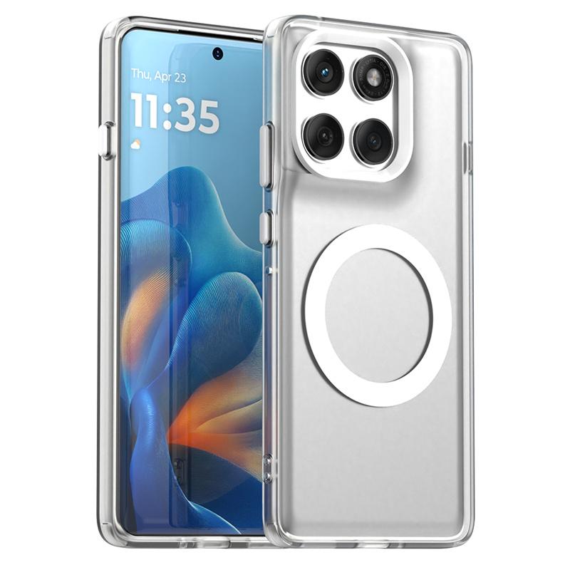 Magnetic Wireless Charging Case For Motorola Edge 60 Pro Moto Edge 60 Fusion Cover Candy Colors Transparent Shell Fundas Coque