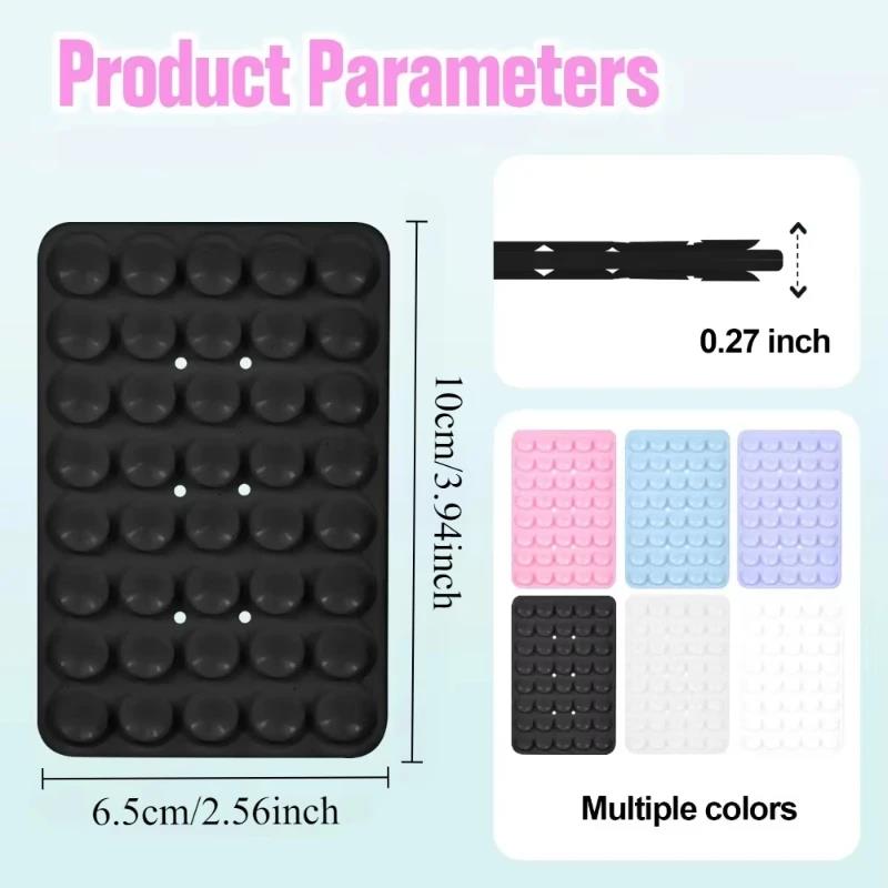 Dual‑Sided Silicone Suction Phone Case Mount Removable Reusable Non‑Slip Rubber Suction Pad For Selfie Video Shooting Phone Secure Fixing Content