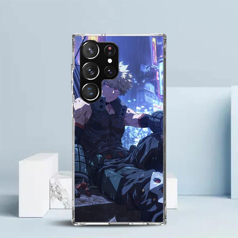 Bakugou Katsuki MHA My Hero Phone Case For Samsung Galaxy S24 S25 Edge S26 Ultra S22 S23 Plus S21 + S20 FE Soft TPU Back Cover G