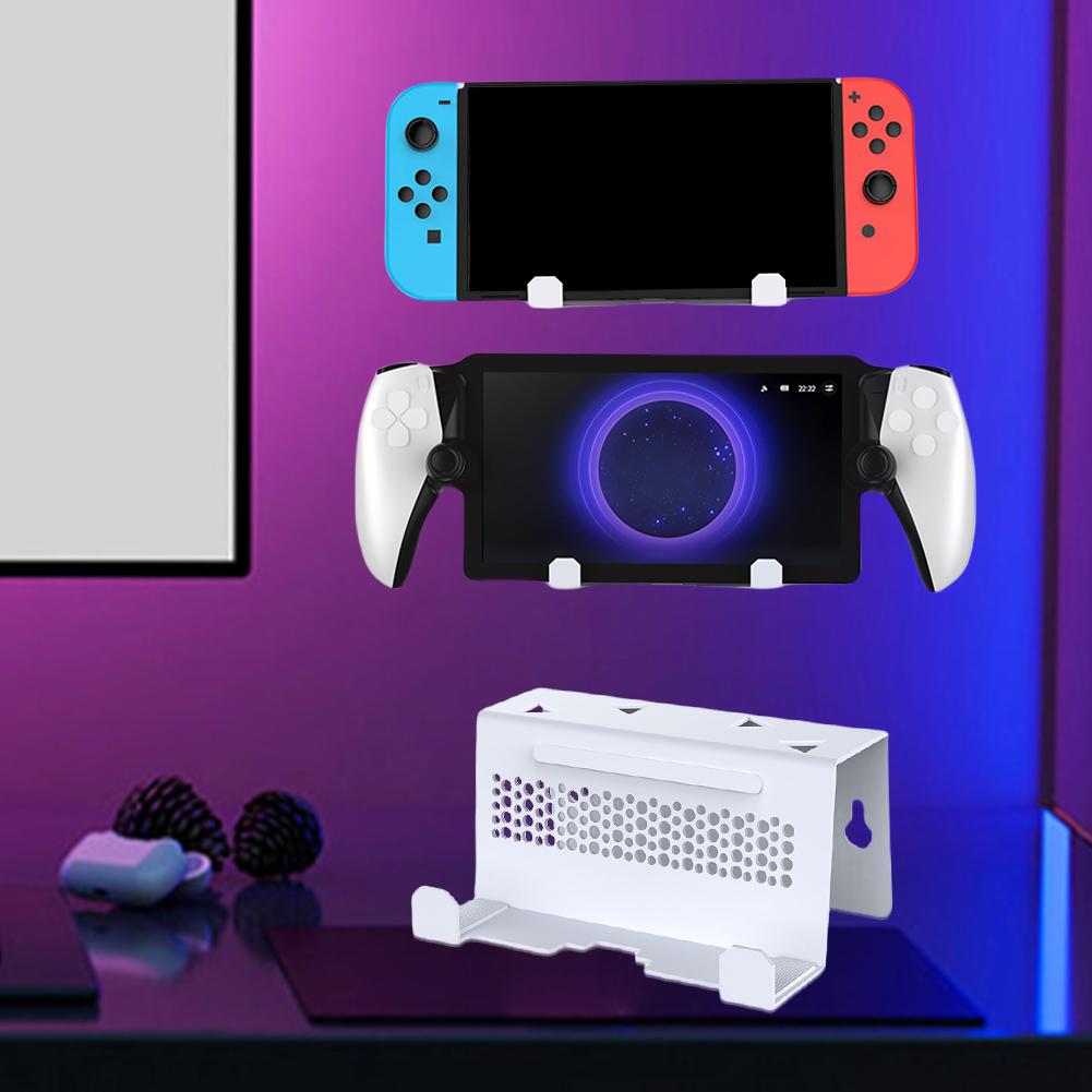 Console Dock Bracket Space Saver TV Dock Accessories Stable Wall Storage Stand for PS5 Portal/ROG Ally X/Switch/Steam Deck