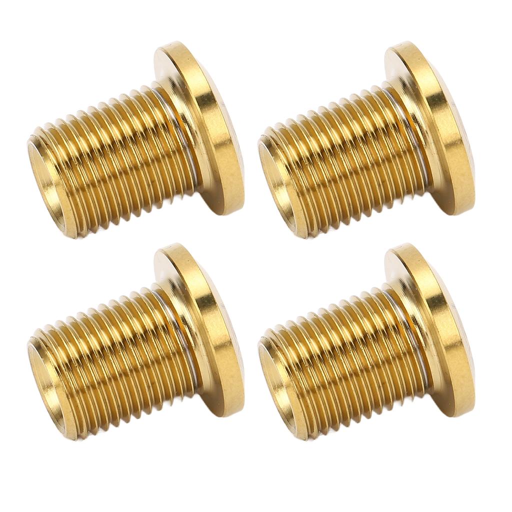 4pcs Bike Chainring Screw Gold Metal CNC Processed Anti Loosening Road Bike Chainwheel Screw for