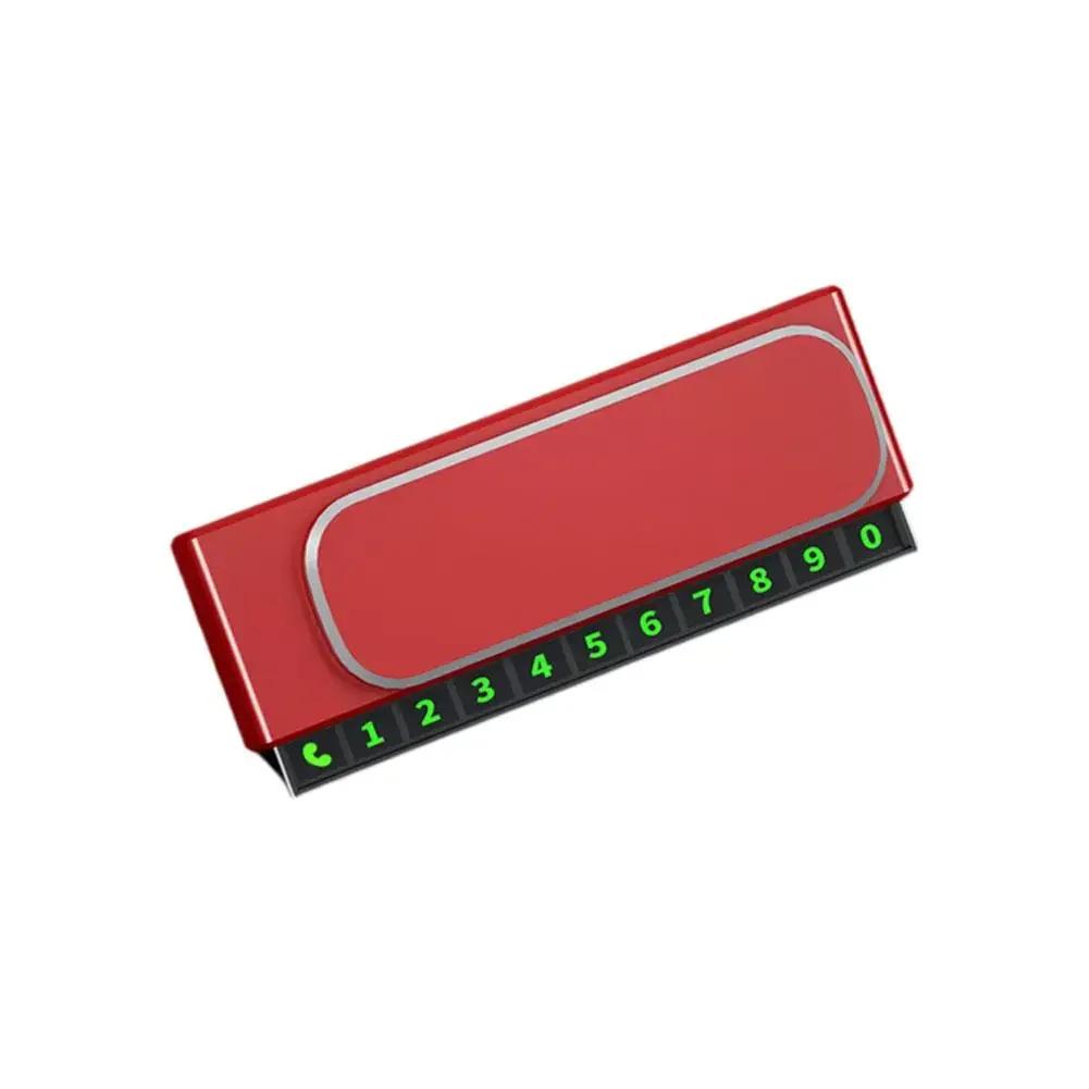 

Mini Portable Temporary Phone Number Plate, Car Parking Card Display, Hidden Flip Car Accessory for Reminder червоний