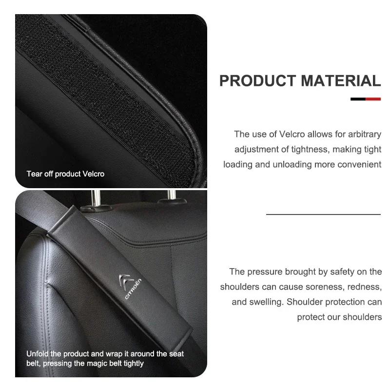 Car Safety Belt Shoulder Cover Breathable Protection For Citroen Jumper Celysee Cactus Picasso Aircross Saxo Grand