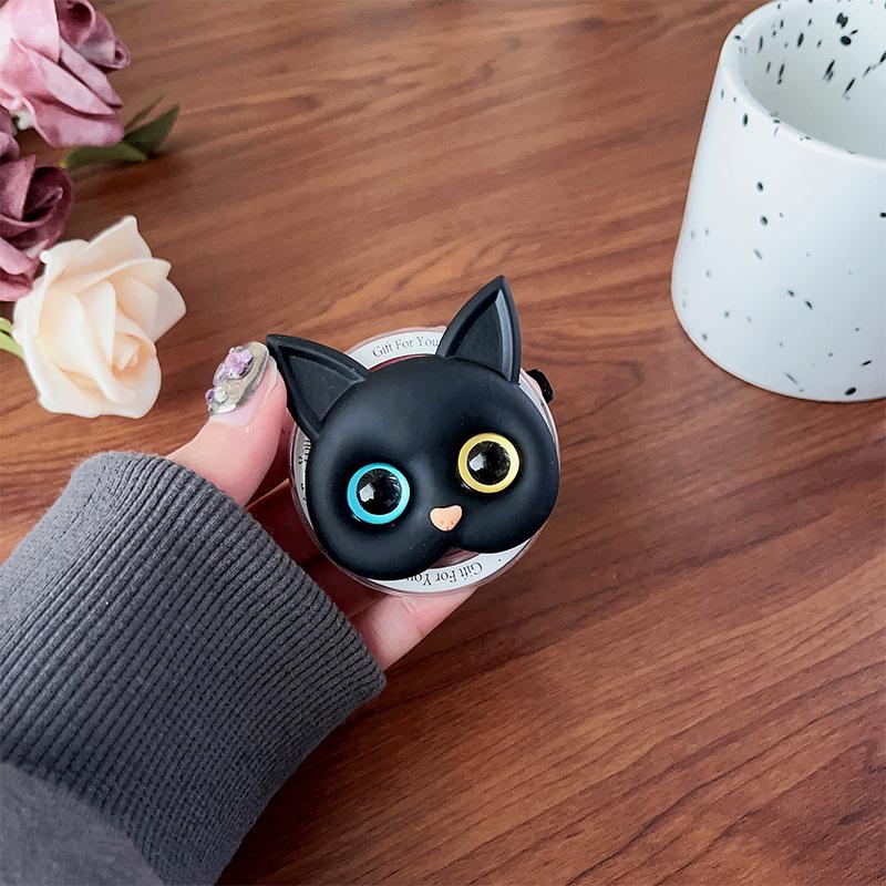 Mobile Phone Airbag Bracket, Abnormal Pupil Cat Retractable Magnetic Desktop Bracket, Removable And Retractable Portable For Watching Dramas