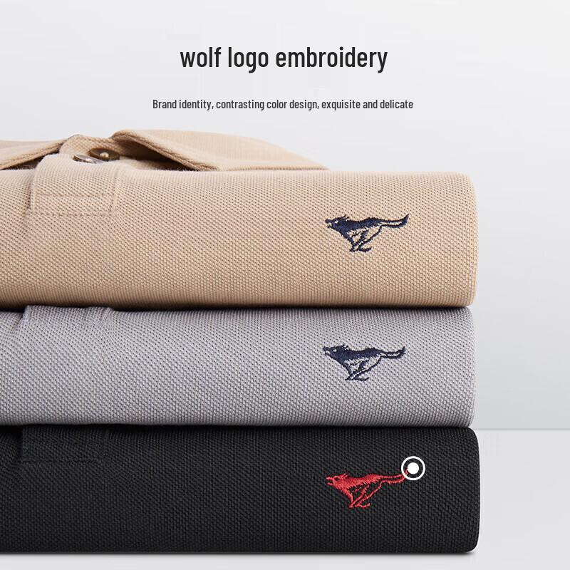 Seven Wolves Men's Autumn 5A Anti-bacterial Long Sleeve Polo T-Shirt