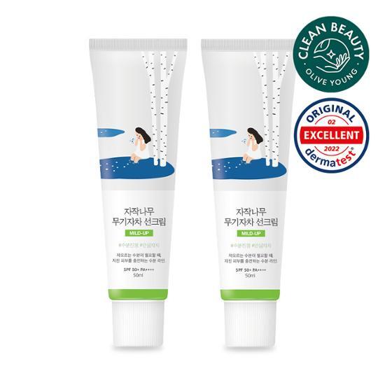 ROUND LAB Birch Inorganic Sunscreen 50ml 1+1 Promotion