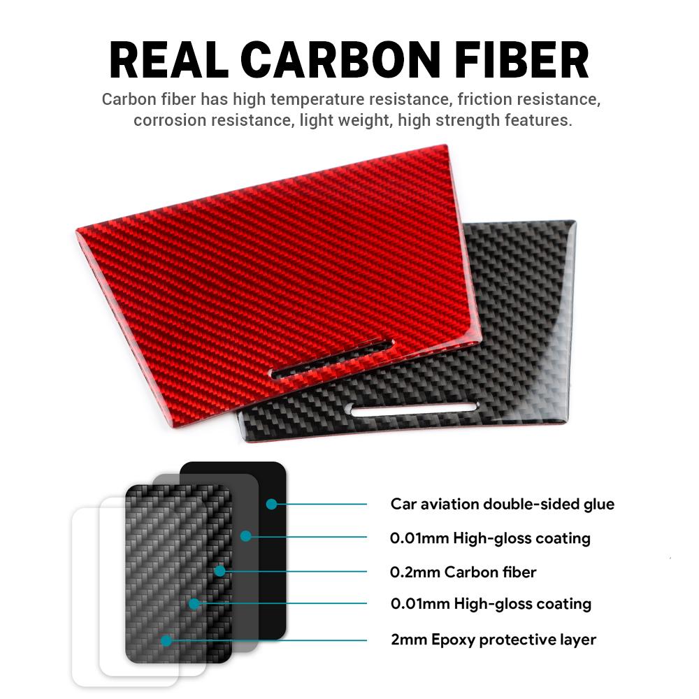 Real Soft Carbon Fiber Sticker for Acura ILX 2013 2014 2015 2016 2017 2018 2019 2020 2025 2025 LHD Car Center Storage Box Trim