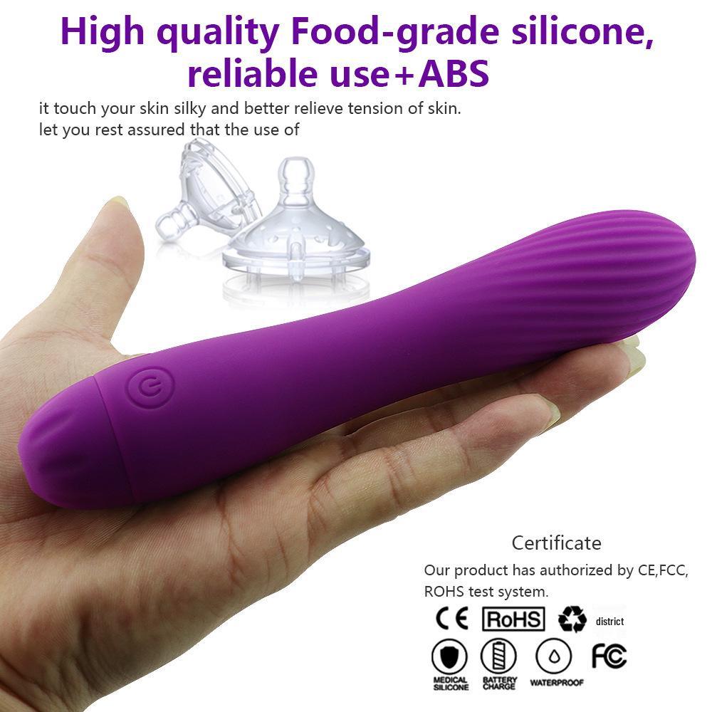10-Mode USB Rechargeable Silicone Vibrator with Heating and Silent Massage