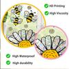 Spring Summer Bee Sunflower Window Sticker Prism Suncatcher Glass Window Cling Reusable Static Decals for Shop Home Office School Decor