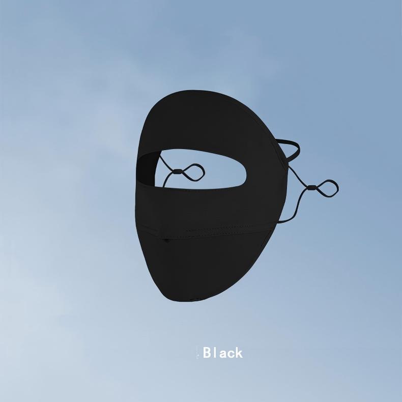 

Breathable Thin Cover Sunscreen Mask Full Cover Face Ice Silk UV Protection Mask Sun Protection Traceless Mask Bike Cycling чёрный