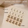 Ice Transparent Bowknot Bear 3D Nail Art Decorations - 20 Pieces