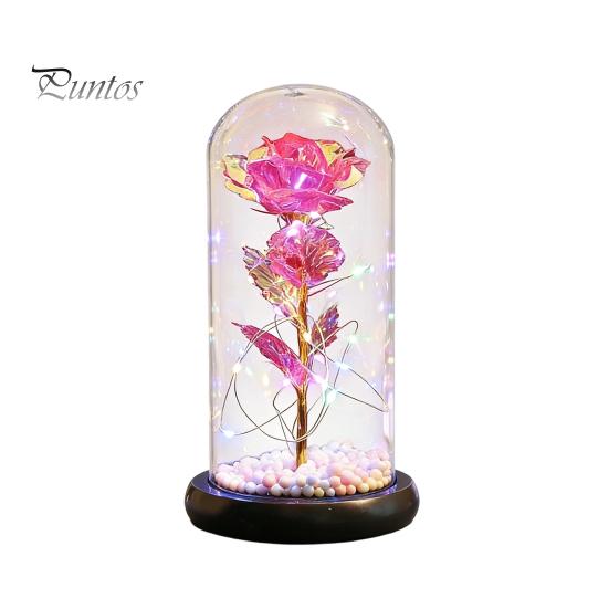 No Maintenance Flower Gift Rose Gifts for Her Mom Wife Grandma Light Up Eternal Lasting in A Dome Romantic Anniversary Birthday Valentine's