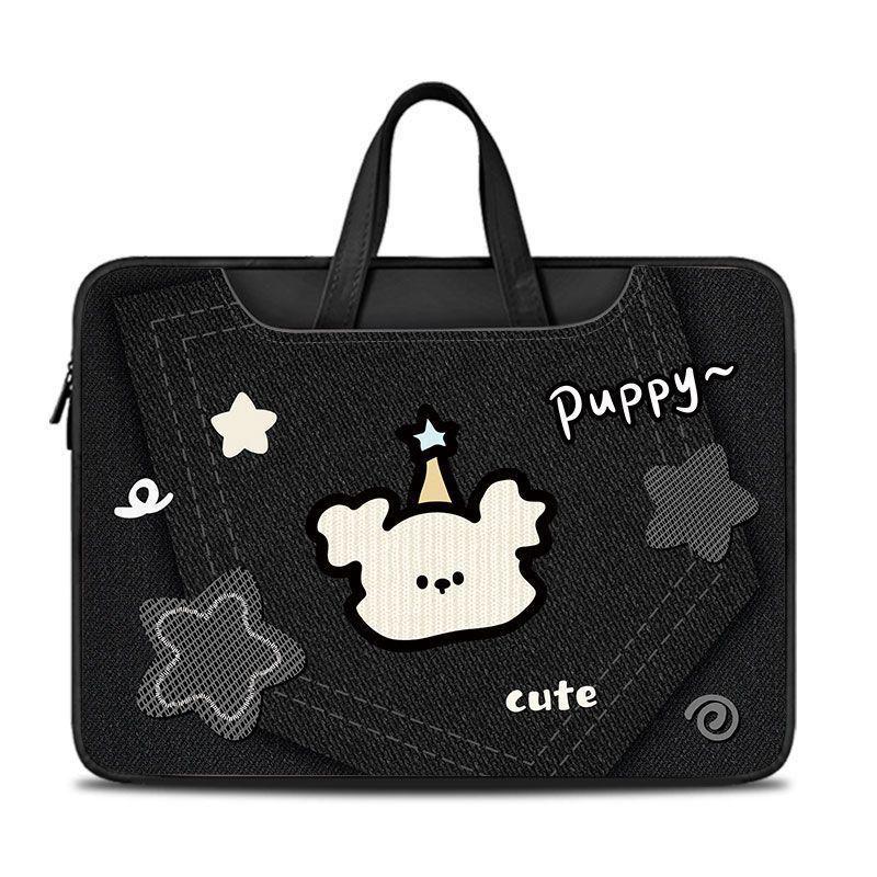 Adorable Cartoon Laptop Bag for Apple, Huawei, Xiaomi, Xiaoxin - Handheld & Shoulder Dual-Use