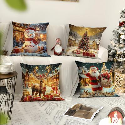 Christmas American Decorative Throw Pillow Case Pillow Case Sofa Living Room Cushion Pillow Case