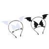 Comfortable 3pcs Devil Horns Headband and Hair Clip Set Party Headpieces Hairpin for Halloween Celebrations