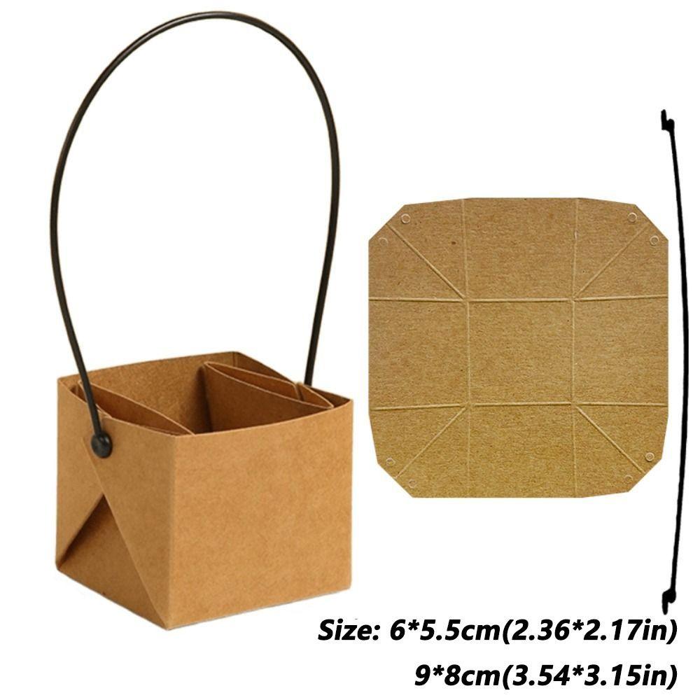 10 Stück Faltbare Kraftpapier Pflanztöpfe Kraftpapier Handpflanzboxen Sukkulentenpflanzung