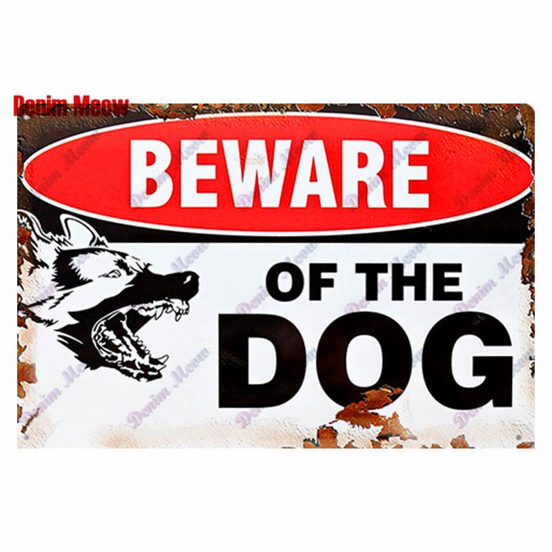 Vintage Beware of Dog, Metal Sign, Warning Danger, Protected Pit Bull Dog, No Bal, Wall Decor, Private Area Decoration, WY45
