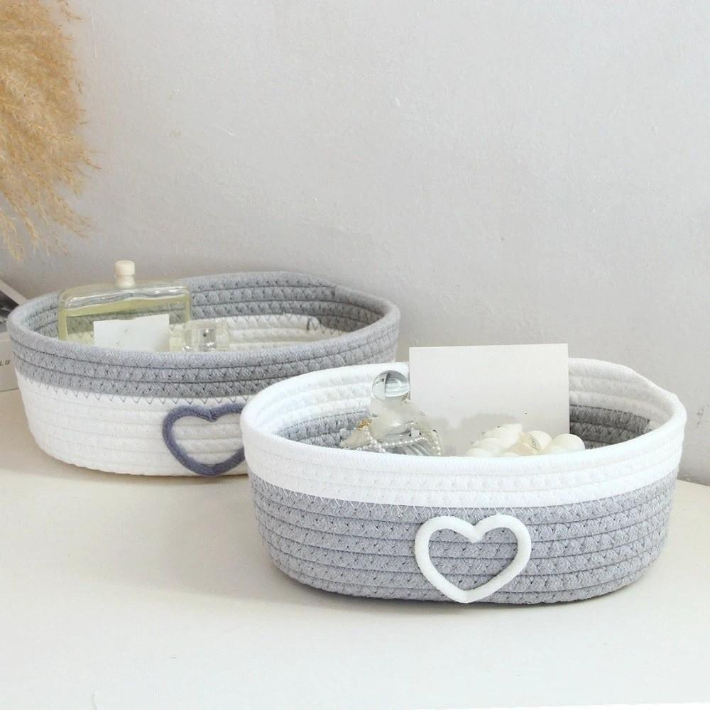 Cotton Rope Stationery Storage Box Handmade Toys Storage Basket Cosmetics Storage