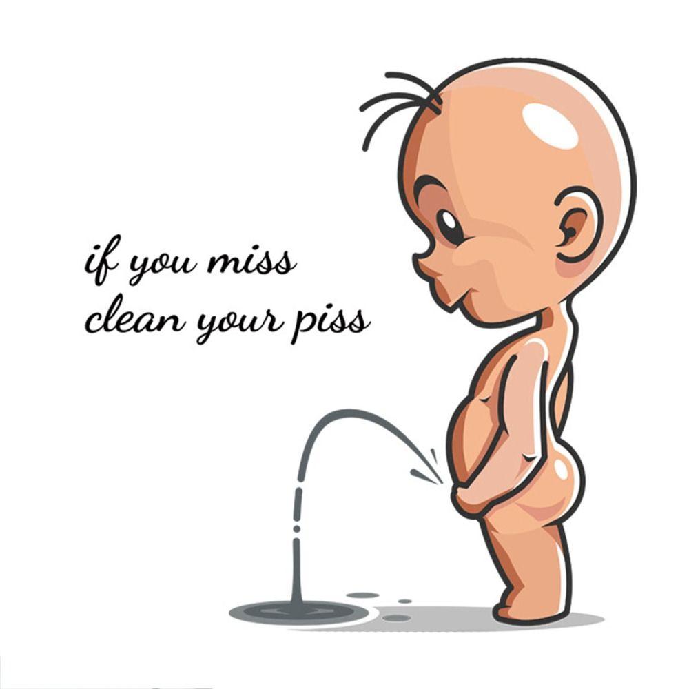 Self-adhesive Toilet Decals Easy to Scrub Bowl Lid Art Mural Children Pee Sticker  Children's Room