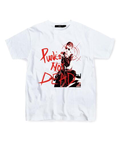 ESCAPEFROM Red Punks Not Dead T-Shirt White