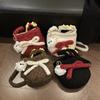 Girl Cute Little Satchel Bow Cartoon Fashion Korean Version Women's Mobile Phone Bag Felt Christmas Japanese Messenger Bag