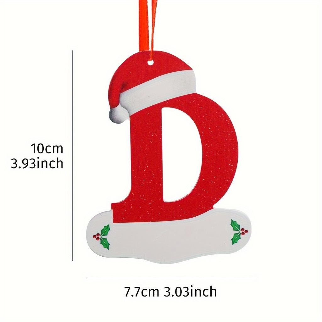 26 English Letters Christmas Decoration Pendant Christmas Tree Ornaments for Home Decor Navidad New Year 2026 Decor Accessories