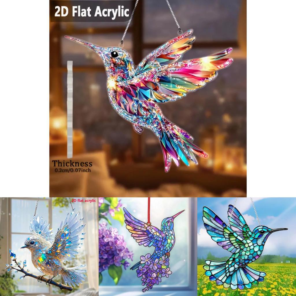 Niedliche Vogel Acryl Wanddekoration für Wohnzimmer und Garten Festliche Deko Geschenk