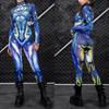 3D Digital Printing Stage Performance Costumes Adults Halloween Events Carnival Theme Party Cosplay Outfit Pretend Game Jumpsuit