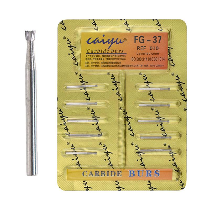 Dental FG Tungsten Steel Carbide Burs Inverted Cone Bur/Fissure Bur High Speed Handpiece Bit FG-37