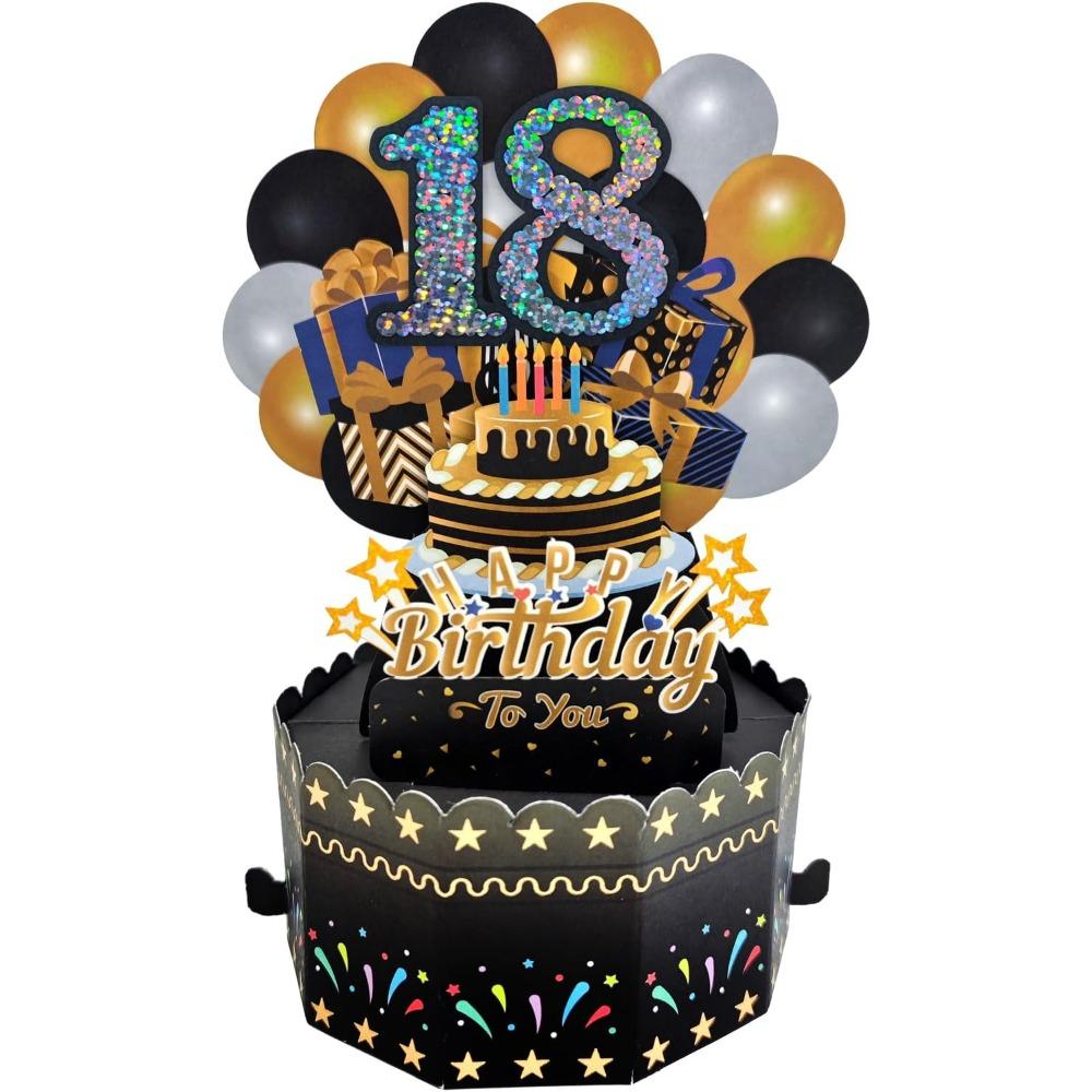 Přání k narozeninám s obálkou 3D dárková krabička Karta s přáním k narozeninám Dárek na párty