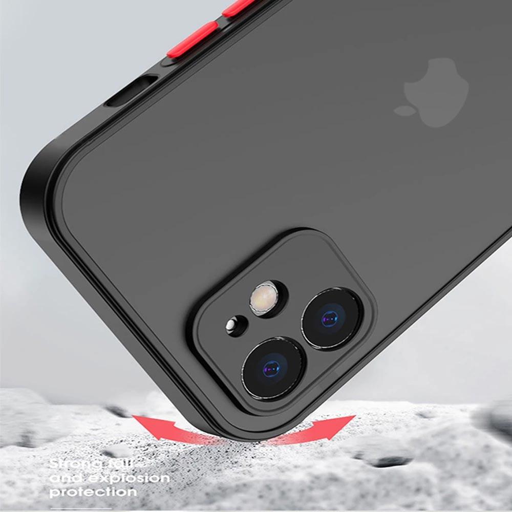 Cute Shockproof Translucent Matte Phone Case For Iphone 11 12 13 Pro Max Mini 7 Plus XR X S Cover Lovely Cat Kiss Refuse To Kiss