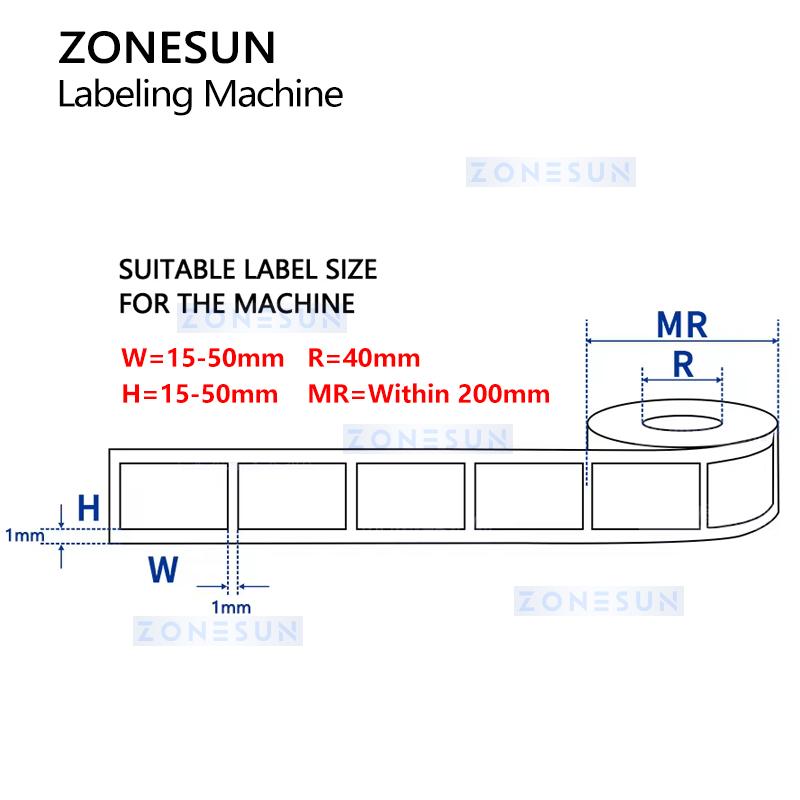 ZONESUN ZS-TB90B Automatic Right Angle Labeling Machine for Tamper-Evident Box & Bottle Corner Sealing