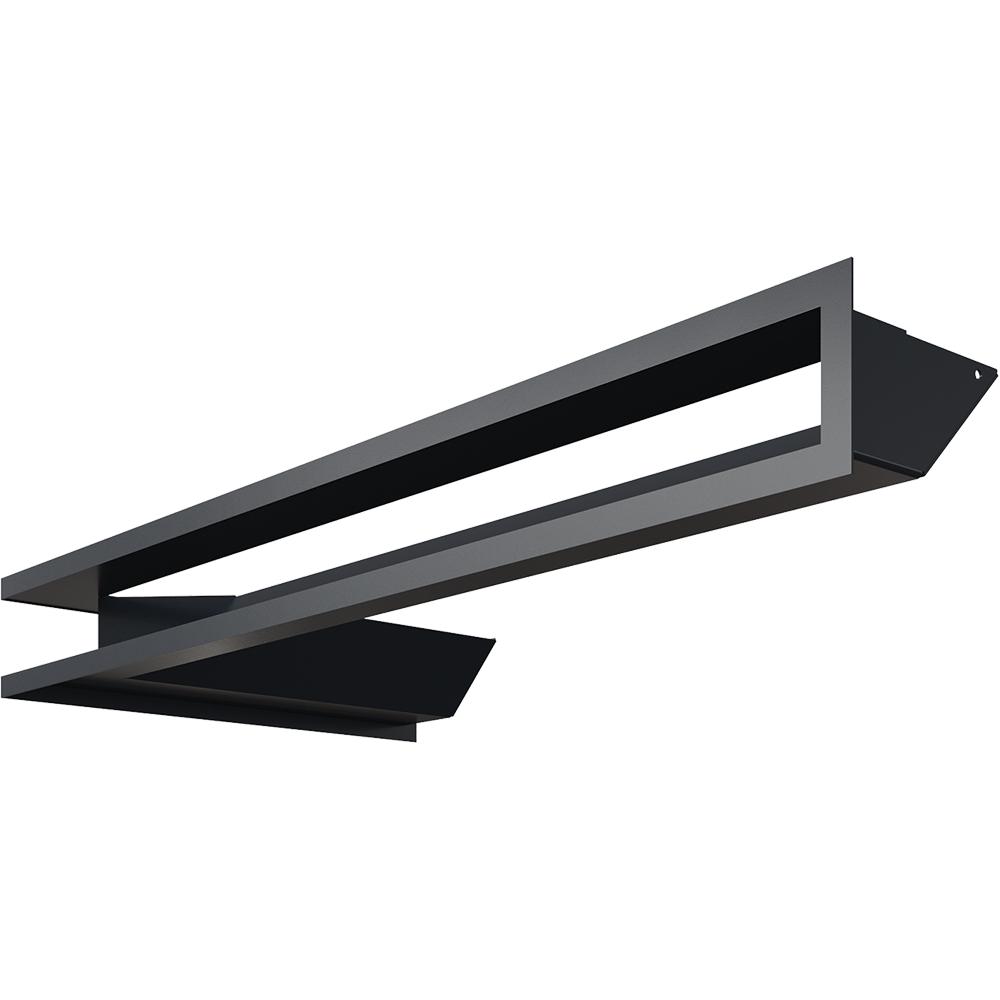 Fireplace Grille KRATKI LUFT Graphite 9x80x40 Left Ventilation Set of 2 Pcs