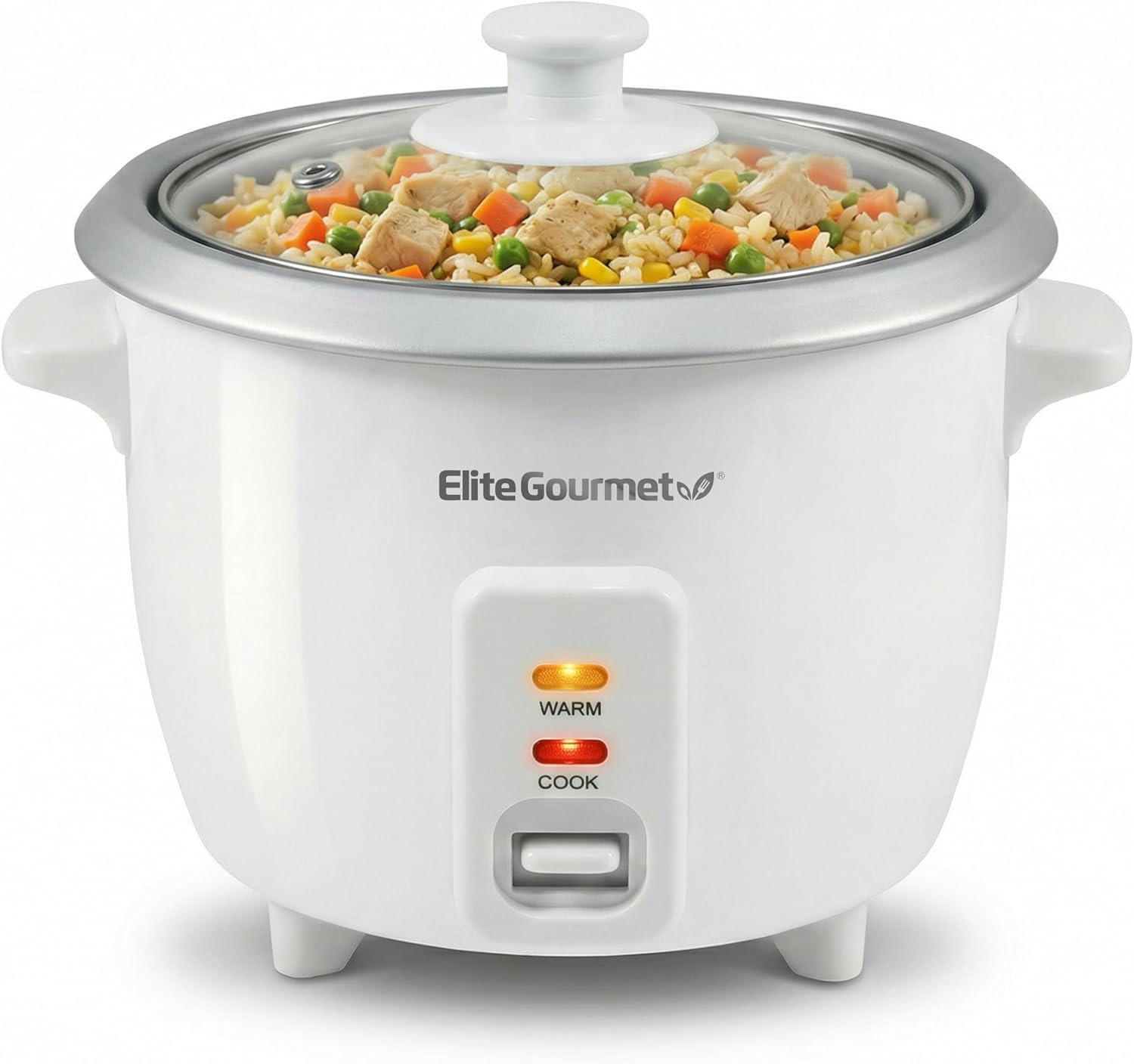 

Elite Gourmet ERC-003X Electric Rice Cooker with Automatic Keep Warm Makes Soups, Stews, Grains, Hot Cereals, 6 Cups Cooked (3 C United States