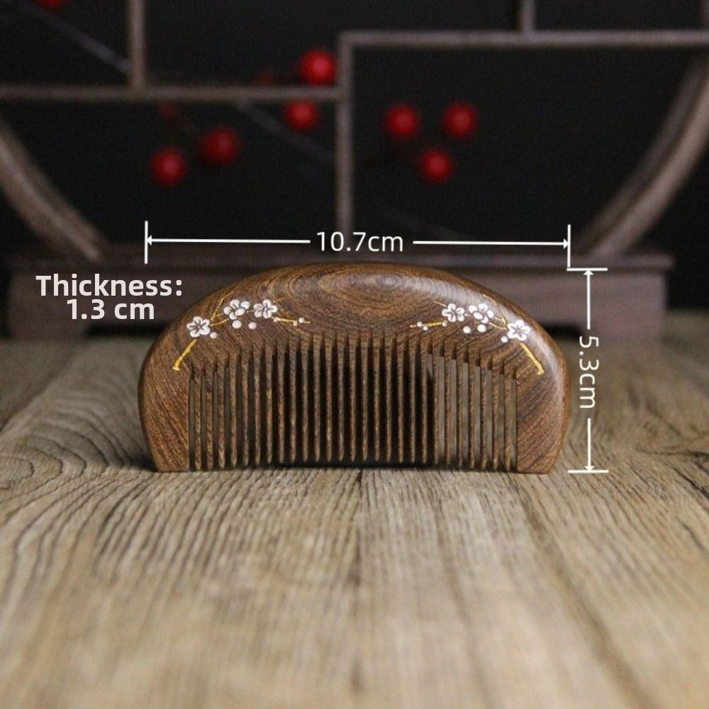 Gold Sandalwood Sandalwood Hair Comb Gold Branches Wood Combs Hot Hair Brush  Hair Styling Tool