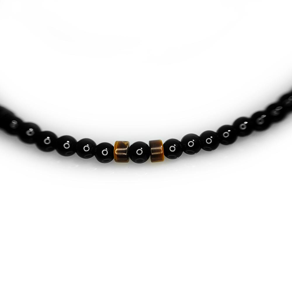 Agroundring Onyx Bead Necklace