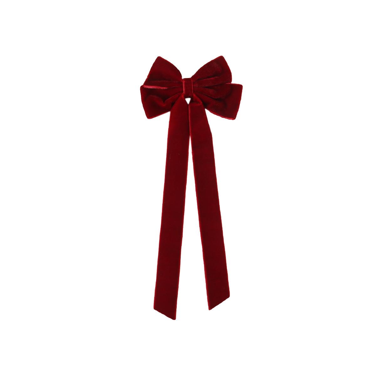 Velvet Bow Ribbon Hair Clip - Korean Style, Autumn/Winter Edition