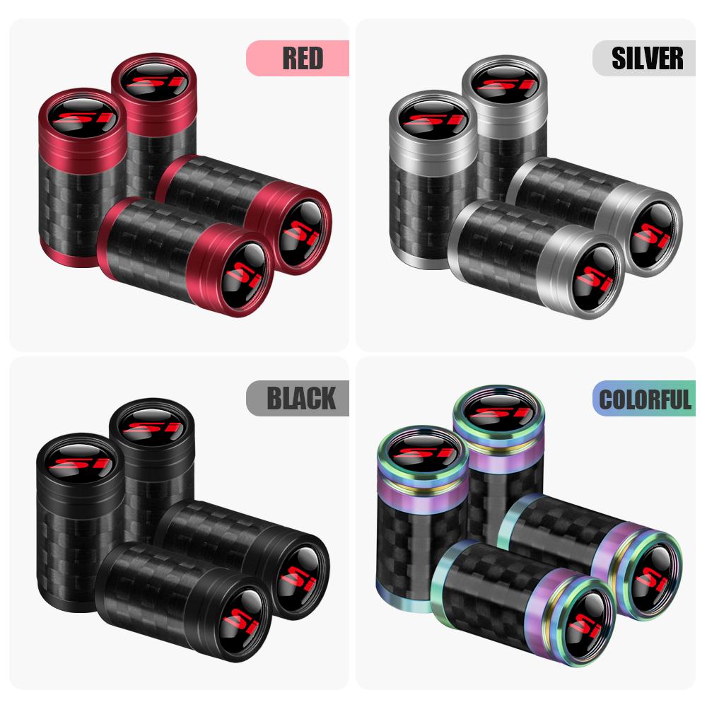 4PCS Car Tire Valve Cover Auto Tyre Wheel Air Stem Valve Cap Accessories For Honda Mugen Typer ACCORD Airwave Avancier Civic FK8 aij256