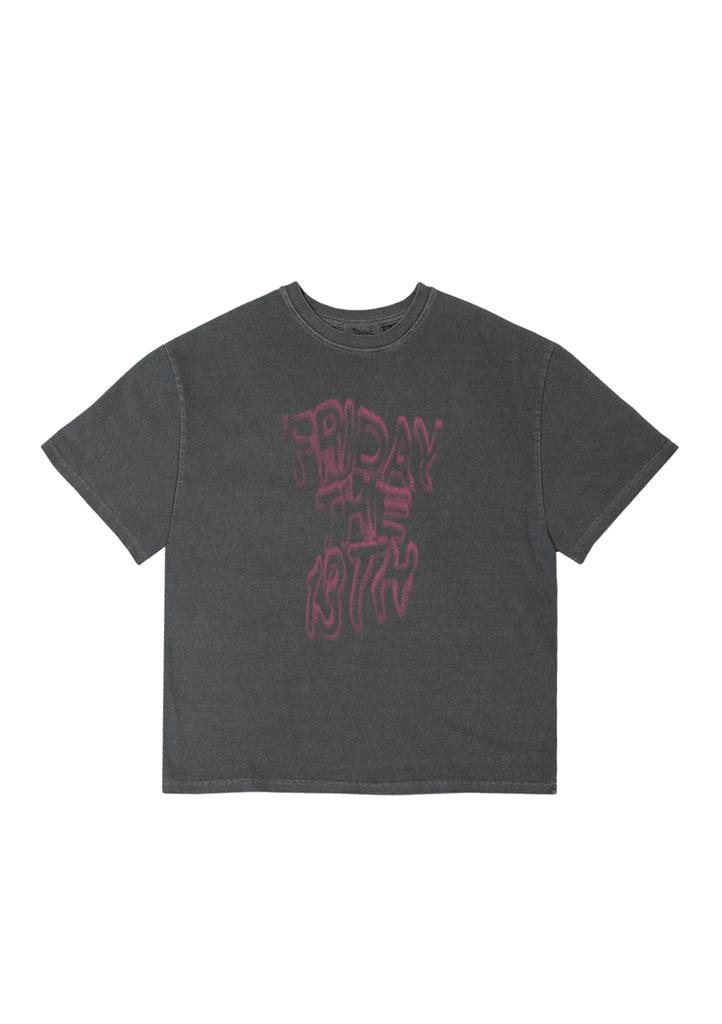 Senikeu Wavy 13Th Pigment T-Shirts - Chacoal