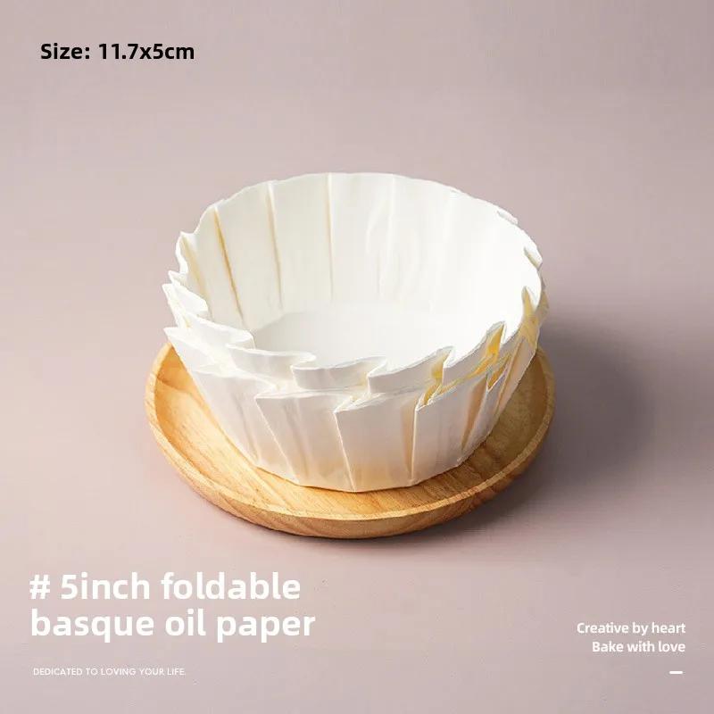 New 6/5/4/3.5 Inches 50/100PCS Baking Paper Cups for Cheesecake Disposable Non - Stick Cake Liners