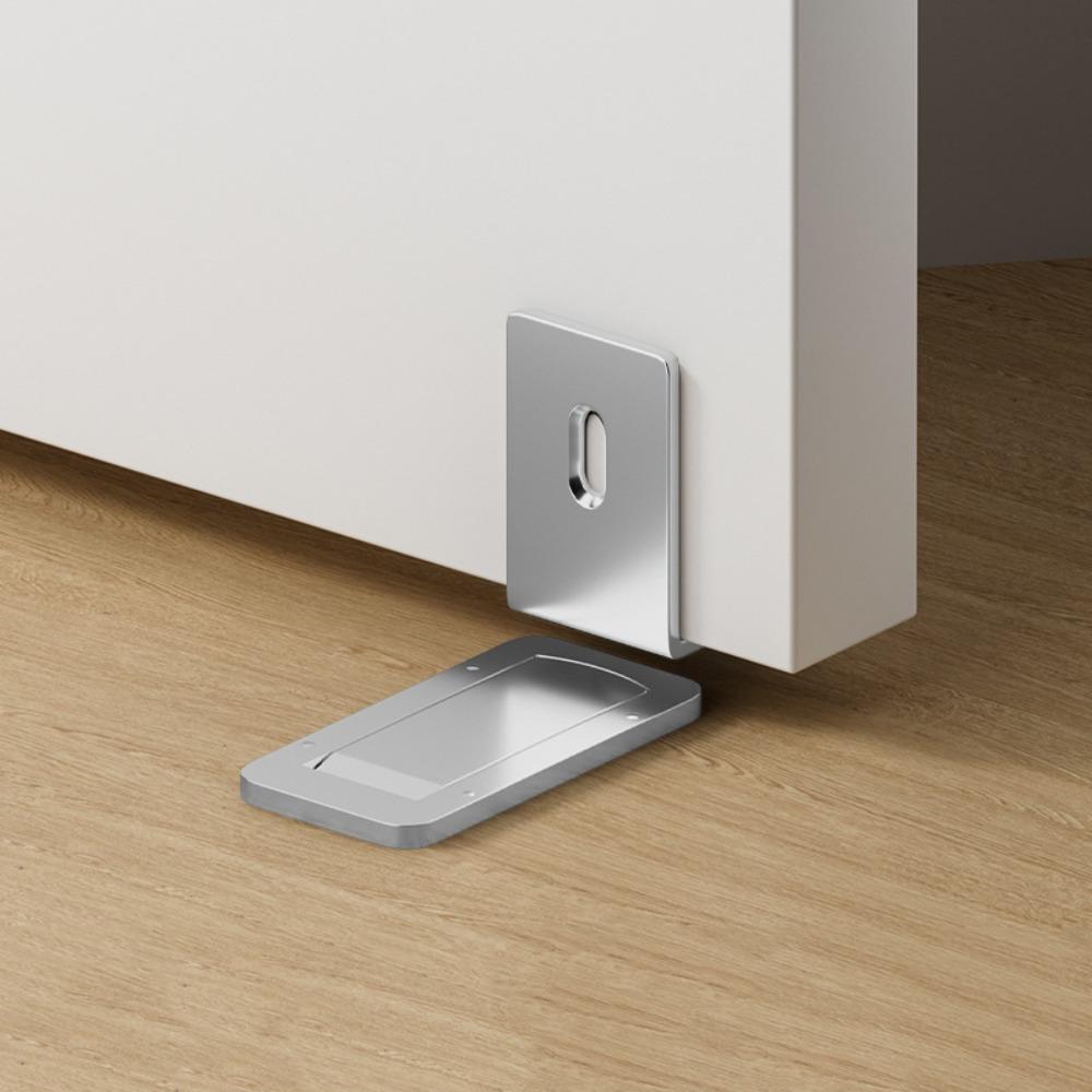 Stainless Steel Ultra Thin Door Stopper Ultra Thin Strong Magnetic Invisible Door Stopper Anti-collision Aluminum Alloy