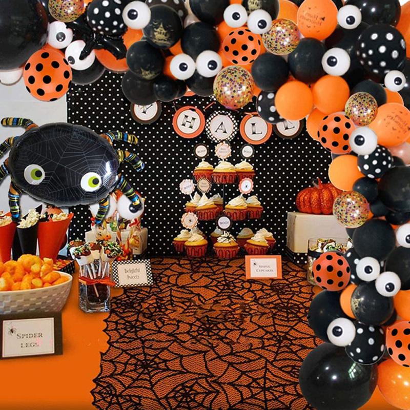 50Pcs Funny Eye Latex Balloon White Black Cartoon Eyes Halloween Eye Balloon Children's Birthday Party Balloons 5inch