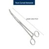 Stainless Steel Hemostatic Forceps Tweezers with Straight/Curved Tips & Needle Holder for Pet and Fishing Hook Removal